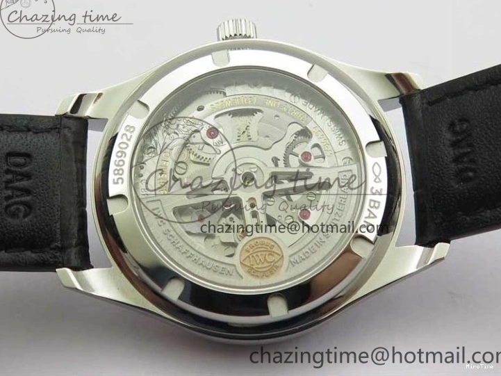 MIROTIME 0502 TimelessDesign Portuguese IW358304 ZF 1:1 Best Edition SS Blue Dial on Leather Strap A 7078